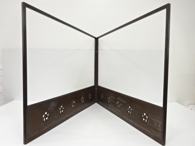 梅透かし　風炉先屏風